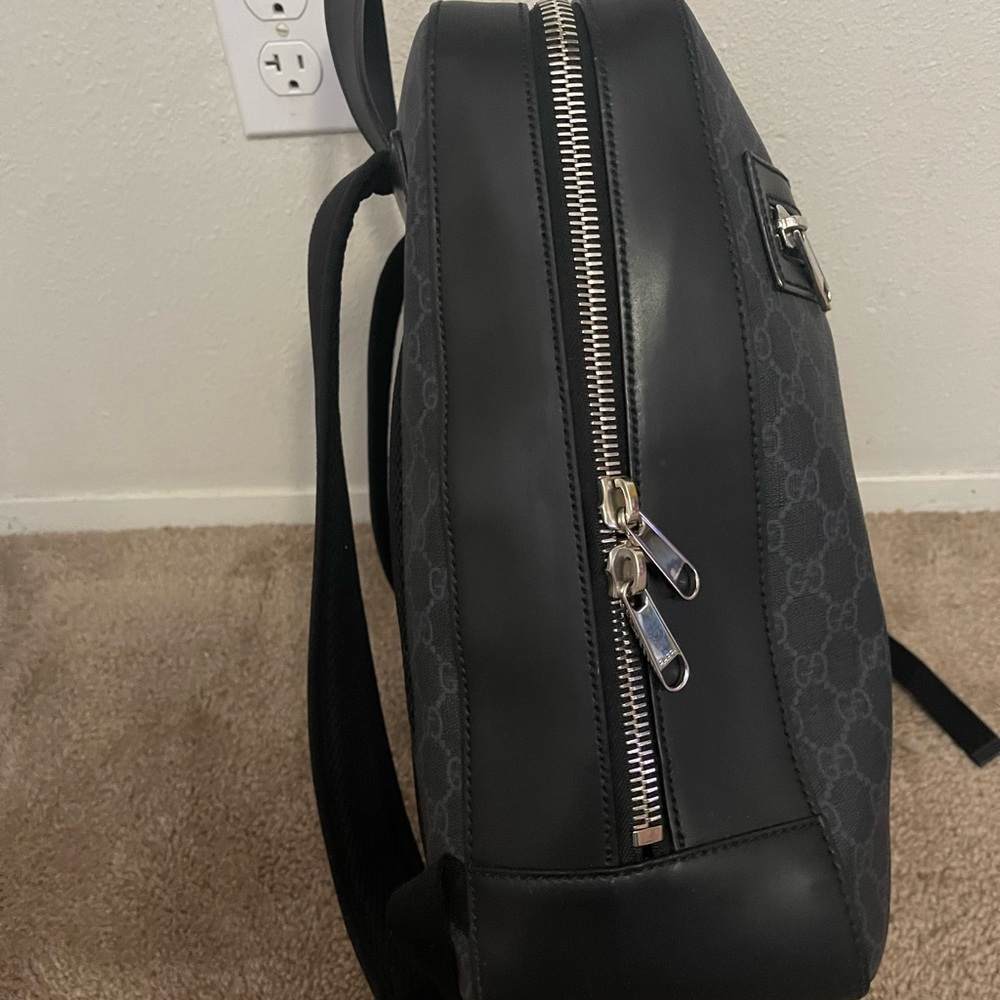 Gucci Men's Gray and Red Backpack - Picture 2 of 7